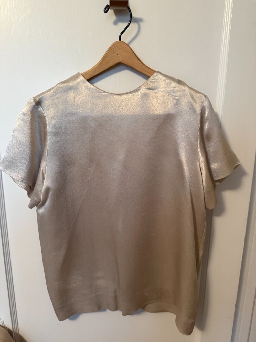 COS silk short sleeved top